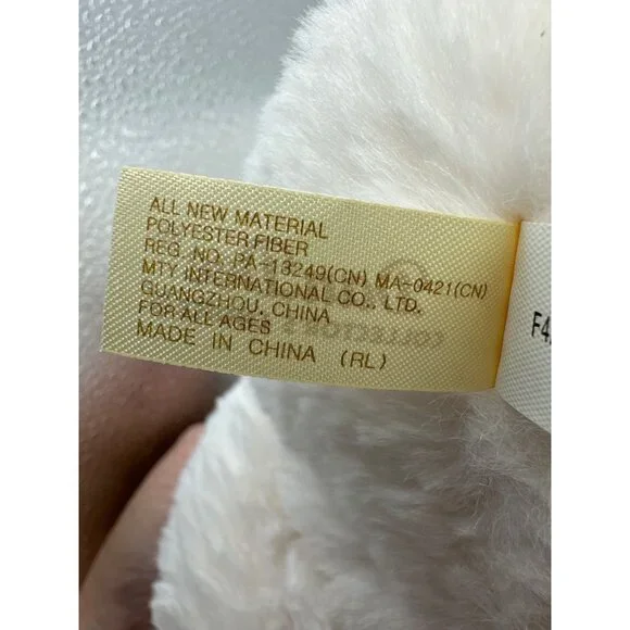 Dan Dee Collectors Choice Plush Teddy Bear 16  White Soft Pink Ribbons Hug Me - Picture 8 of 9